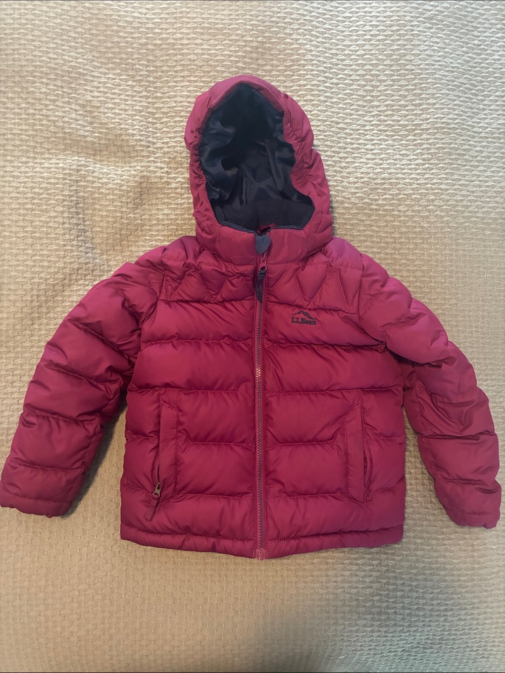 LLBean - Kids Hooded Puffer Jacket - Berry